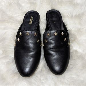 Michael Kors Black Slides with Stars